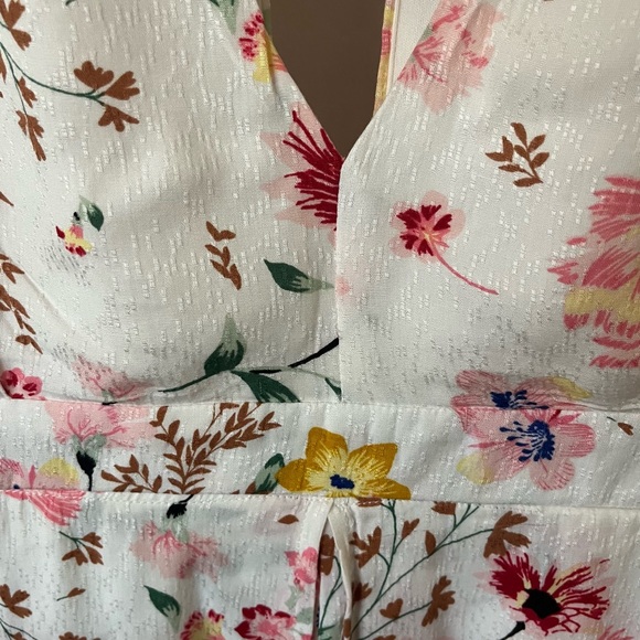 GB Floral V-Neck Romper Maxi Dress L - Picture 8 of 15